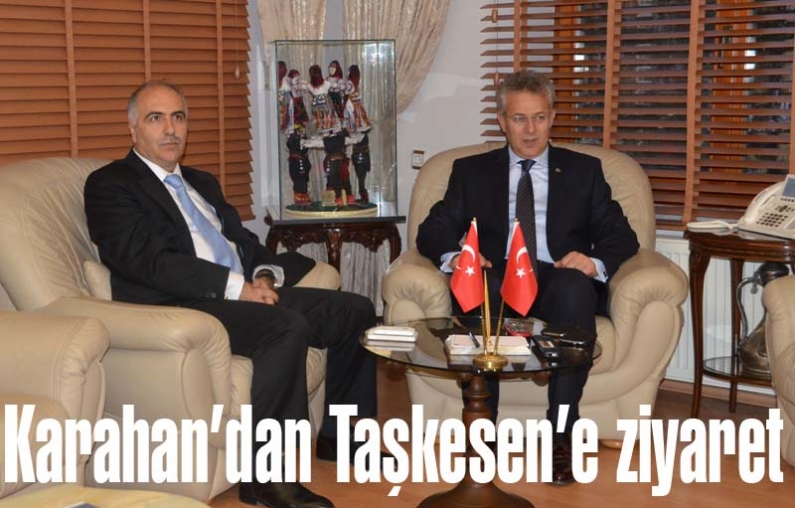 GİRESUN VALİSİ HASAN KARAHAN, TOKAT VALİSİ MUSTAFA TAŞKESEN`İ MAKAMINDA ZİYARET ETTİ.  