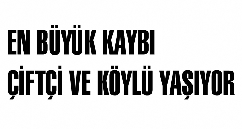 Milliyetçi Hareket Partisi Tokat Milletvekili Reşat Doğru, 	Ak Partinin 2002 yılında iktidara geldikten sonra, bütün sosyal kesimlerde olduğu gibi, en büyük kaybı  çiftçi ve köylüye yaşattığını öne sürdü. 