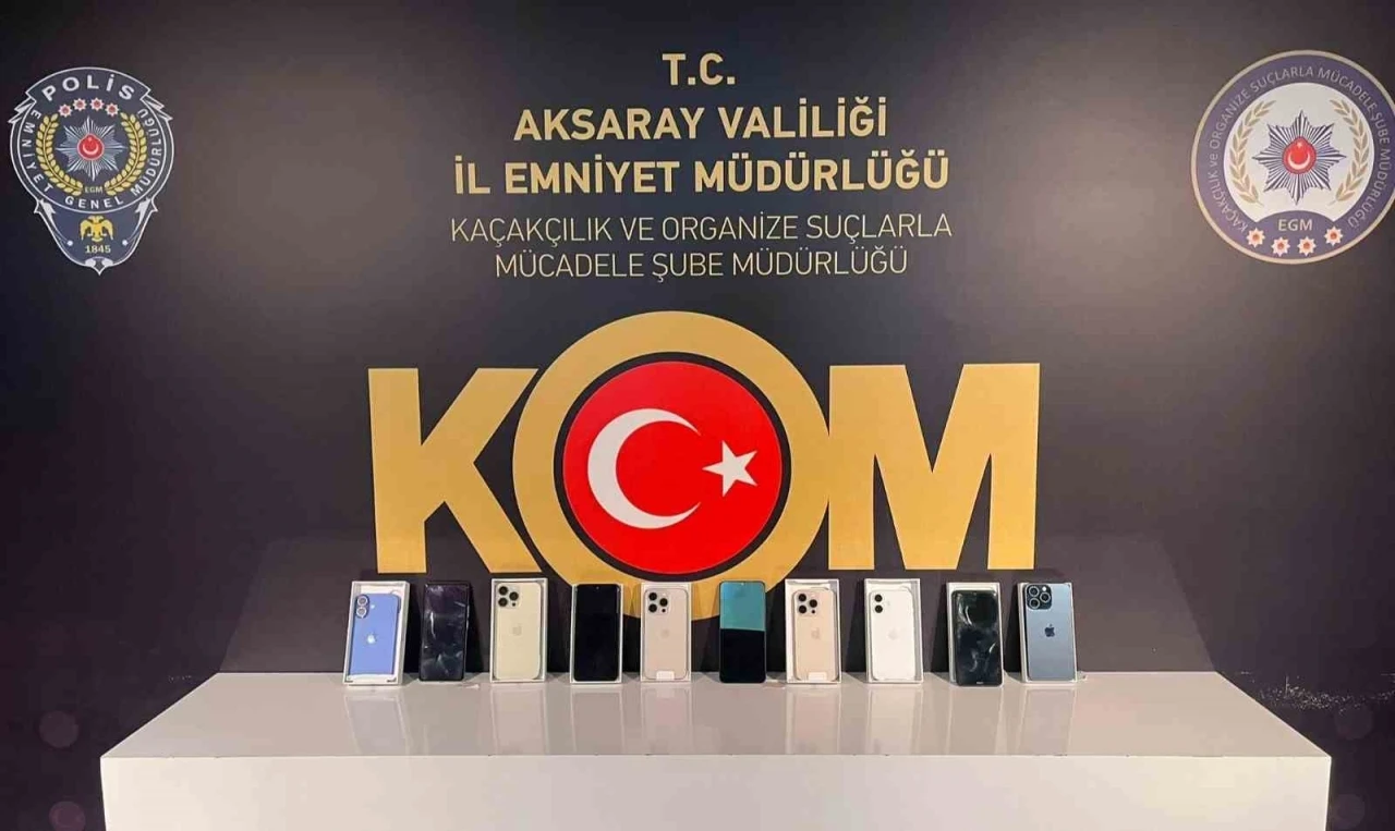 Aksaray’da KOM ekiplerinden kaçak telefon operasyonu
