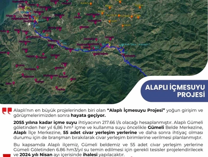 Alaplı’da  30 yıllık içme suyu sona gelindi
