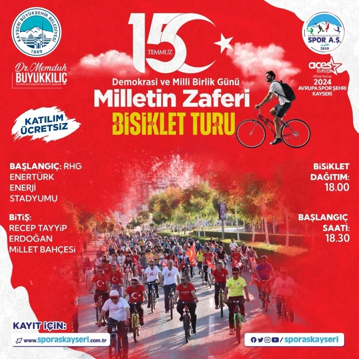 Büyükşehir’den 15 Temmuz’da bisiklet turu
