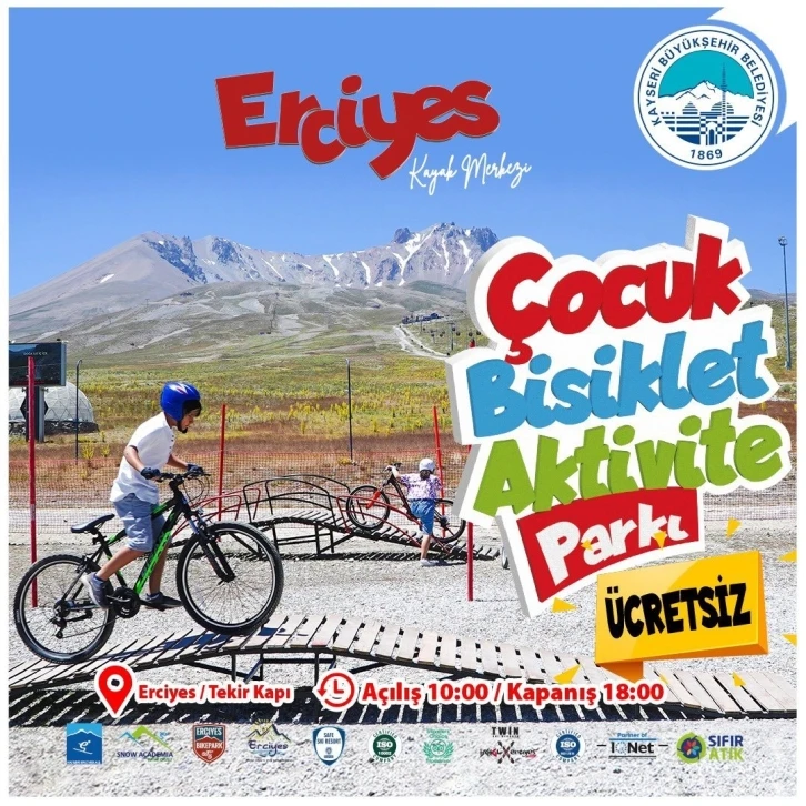 Büyükşehir, Erciyes’te çocuk bisiklet ve aktivite parkı sezonunu açtı
