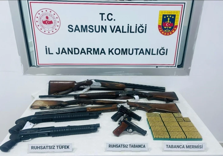 Jandarma ekiplerinden silah ve mühimmat operasyonu
