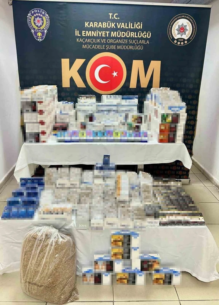 Karabük’te 44 bin 200 adet makaron ele geçirildi
