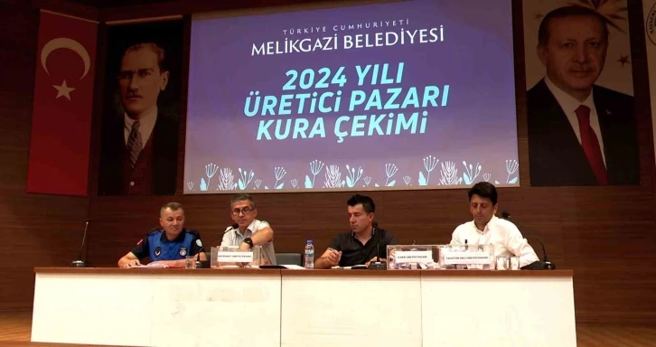 Melikgazi Belediyesi Köy Pazarı kura çekimi yapıldı
