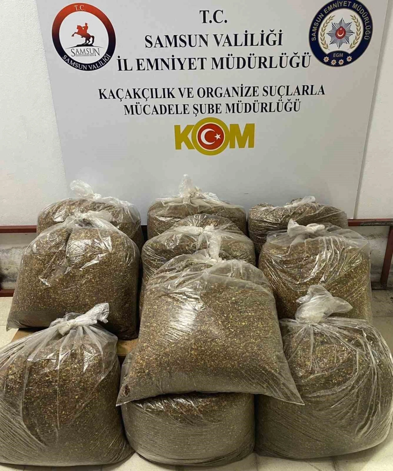 Samsun’da 150 kilo kaçak tütün ele geçirildi: 2 gözaltı
