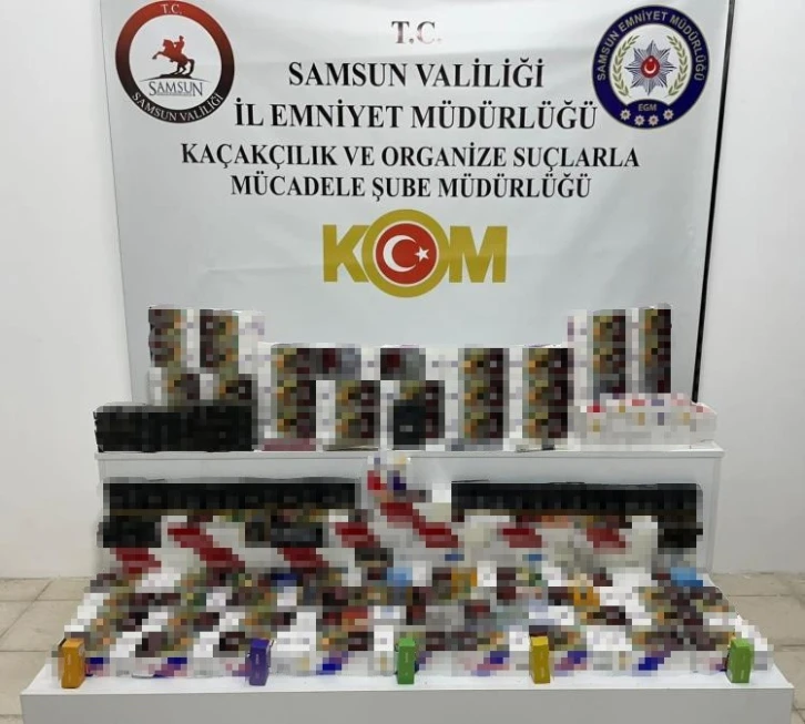 Samsun’da 19 bin 900 adet makaron ele geçirildi
