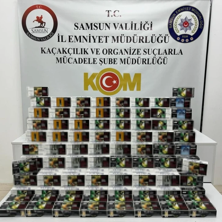 Samsun’da 40 bin sahte bandrollü makaron ele geçirildi
