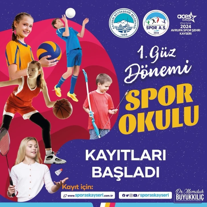 Spor A.Ş. 1. güz dönemi spor okulu kayıtlarını başlattı
