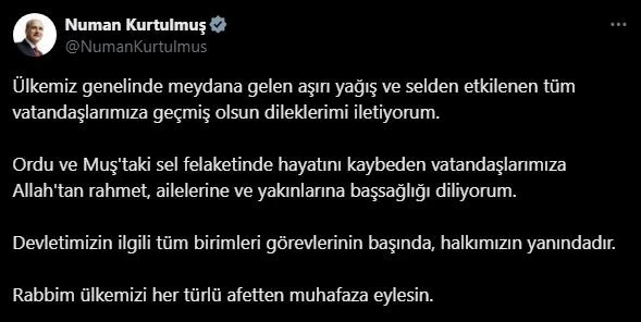 TBMM Başkanı Kurtulmuş: &quot;Devletimizin ilgili tüm birimleri görevlerinin başında, halkımızın yanındadır&quot;
