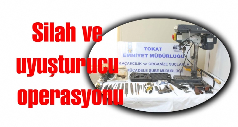 Tokat, Samsun, Sivas ve Yozgat`ta düzenlenen operasyonlarda ``Toplu Halde Silah ve Mühimmat Kaçakçılığı`` ve ``Uyuşturucu Madde İmal ve Ticareti Yapmak`` suçundan 5 kişi tutuklandı.