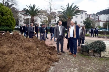 Afette zarar gören sahildeki çalışmalar sürüyor
