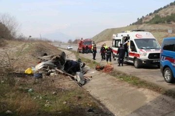 Amasya’da cenaze yolunda feci kaza: 1 ölü, 1 yaralı
