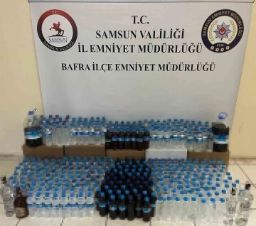 Bafra’da 220 litre kaçak içki ele geçirildi
