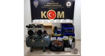 Çorum polisinden kaçak sigara operasyonu