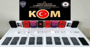 Çorum’da kaçak telefon operasyonu