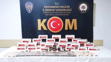 Kastamonu’da 11 bin 640 adet doldurulmuş makaron ele geçirildi
