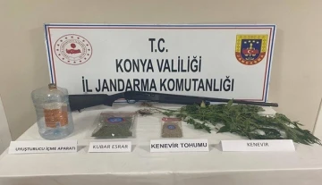 Konya’da jandarmadan uyuşturucu operasyonu: 5 gözaltı
