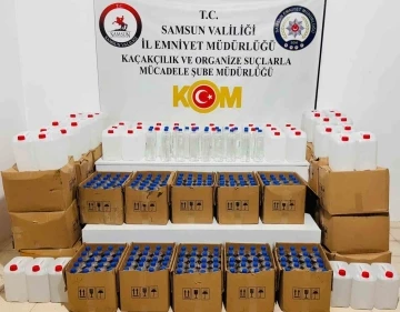 Samsun’da 1 ton etil alkol ele geçirildi
