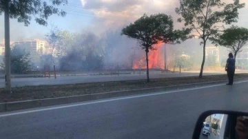 Samsun’da otluk alanda korkutan yangın
