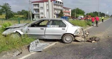 Samsun’da iki otomobil çarpıştı: 2 yaralı