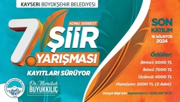 Şiir Yarışması’nın 7.’si için kayıtlar sürüyor
