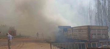 Sivas’ta korkutan yangın: 2 kamyon, 4 konteyner zarar gördü
