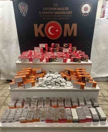 Tütüncüde satılan sarılmış sigaralara ve makaronlara el konuldu
